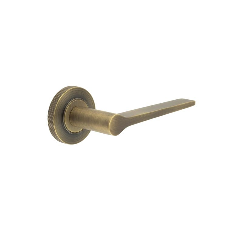 Burlington Knightsbridge Door Handles On Knurled Rose by Burlington By Frelan