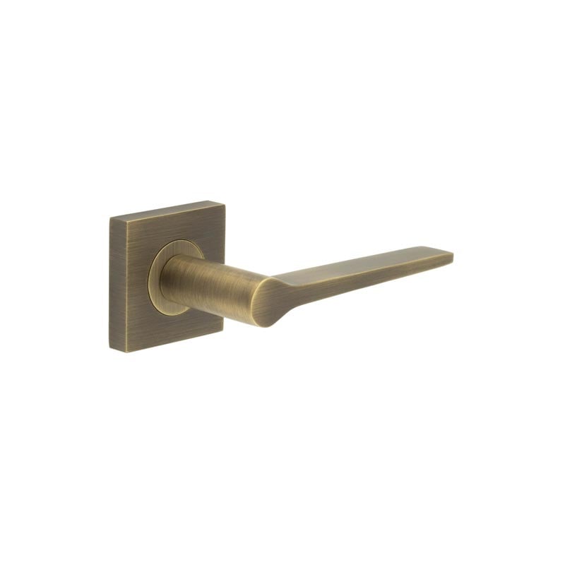 Burlington Knightsbridge Door Handles On Square Plain Rose by Burlington By Frelan