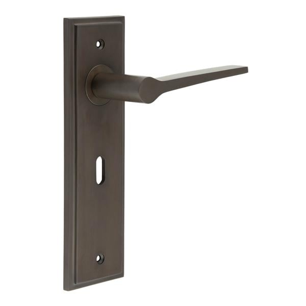 Burlington Knightbridge Door Handles Lock Backplate by Burlington By Frelan