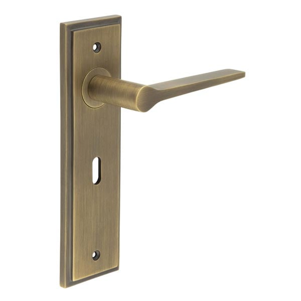 Burlington Knightbridge Door Handle Lock Backplate by Burlington By Frelan