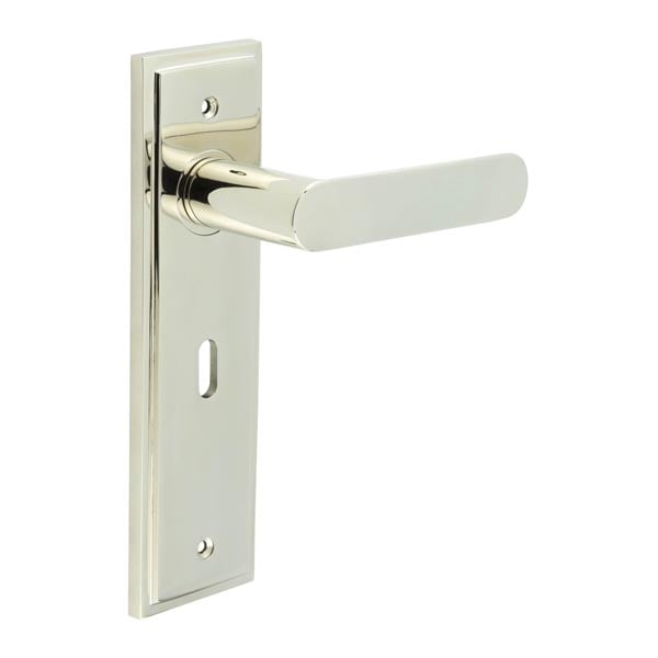 Burlington Kensington Door Handles Lock Backplate by Burlington By Frelan