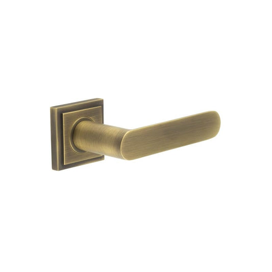 Burlington Kensington Door Handles On Square Stepped Rose by Burlington By Frelan