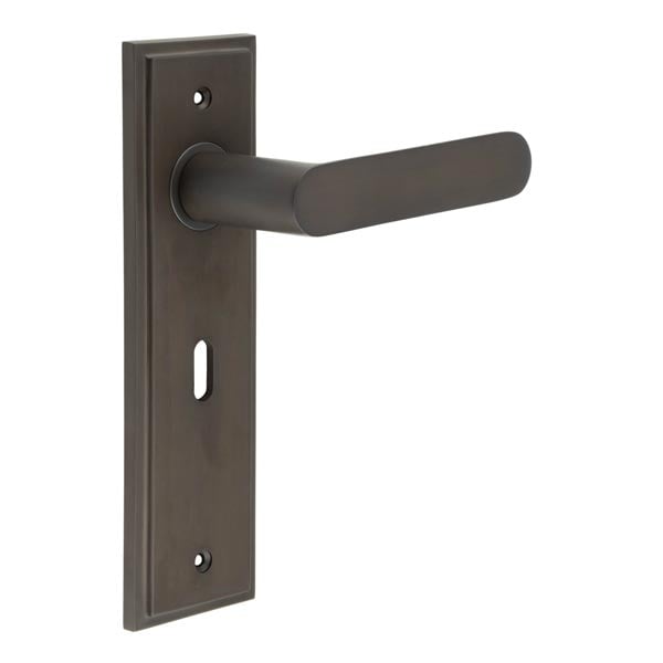 Burlington Kensington Door Handles Lock Backplate by Burlington By Frelan