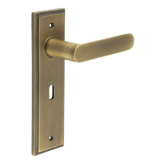 Burlington Kensington Door Handles Lock Backplate by Burlington By Frelan