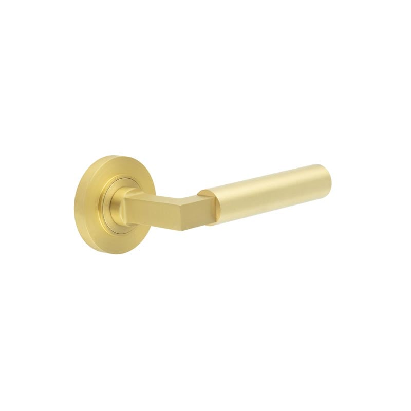 Burlington Westminster Door Handles On Plain Rose by Burlington By Frelan