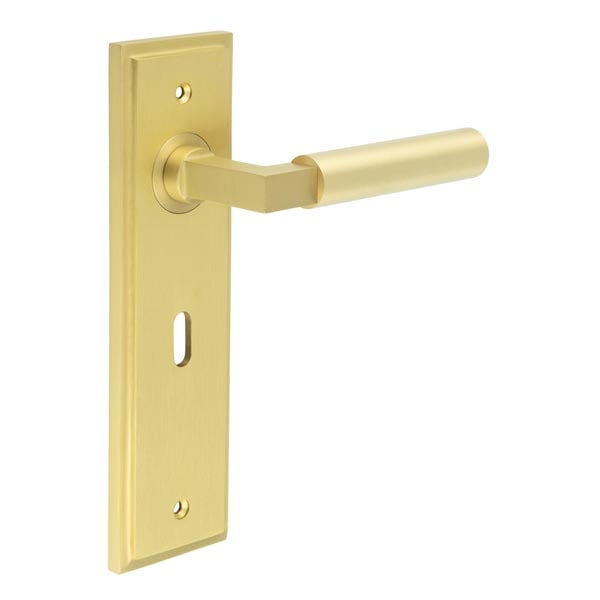 Burlington Westminster Door Handle Lock Backplate by Burlington By Frelan
