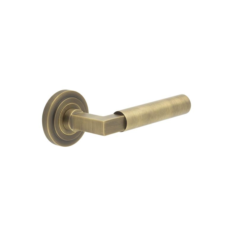 Burlington Westminster Door Handles On Stepped Rose by Burlington By Frelan