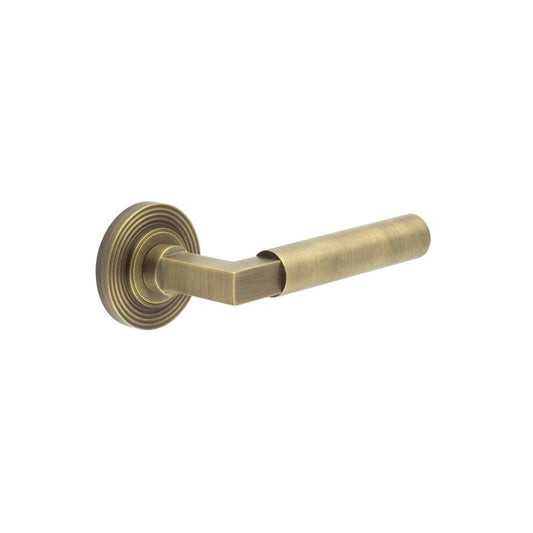 Burlington Westminster Door Handles On Reeded Rose by Burlington By Frelan