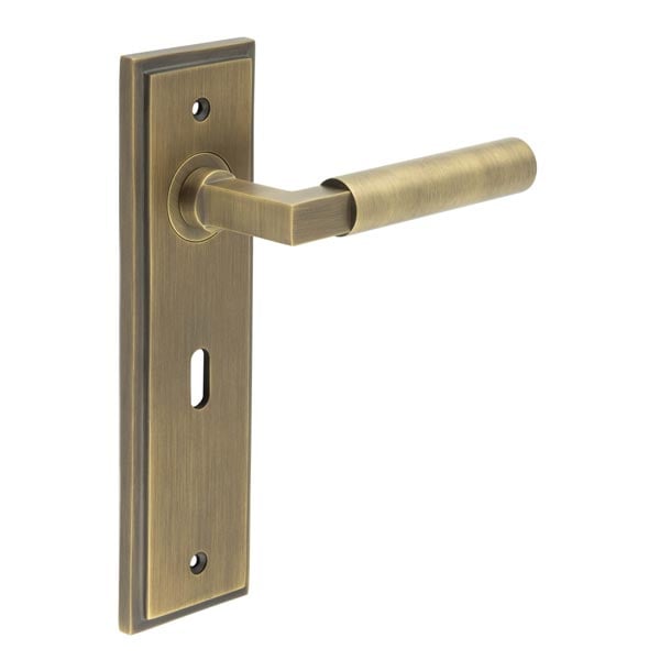 Burlington Westminster Door Handle Lock Backplate by Burlington By Frelan