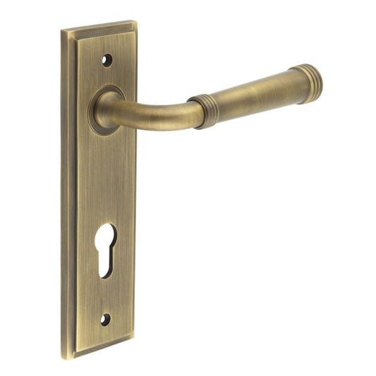 Burlington Highgate Door Handle Din Euro Backplate by Burlington By Frelan