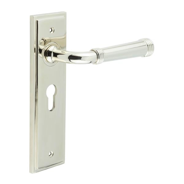 Burlington Highgate Door Handle Euro Backplate by Burlington By Frelan