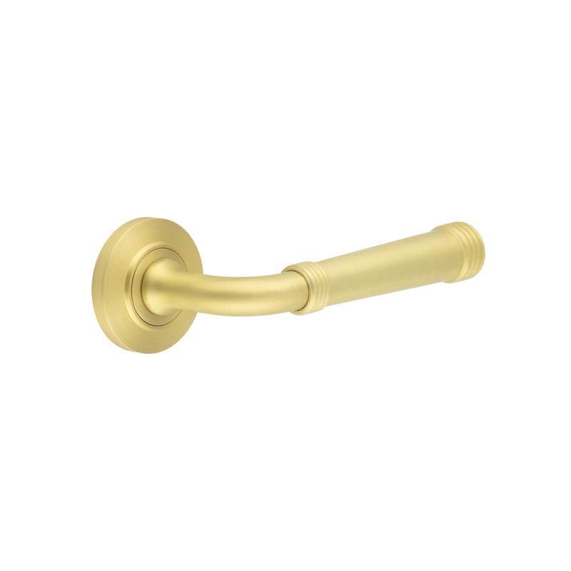 Burlington Highgate Door Handles On Chamfered Rose by Burlington By Frelan