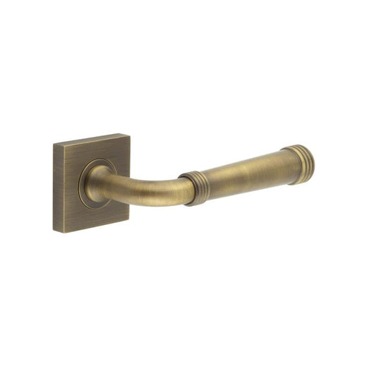 Burlington Highgate Door Handles On Square Plain Rose by Burlington By Frelan
