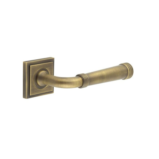 Burlington Highgate Door Handles On Square Stepped Rose by Burlington By Frelan