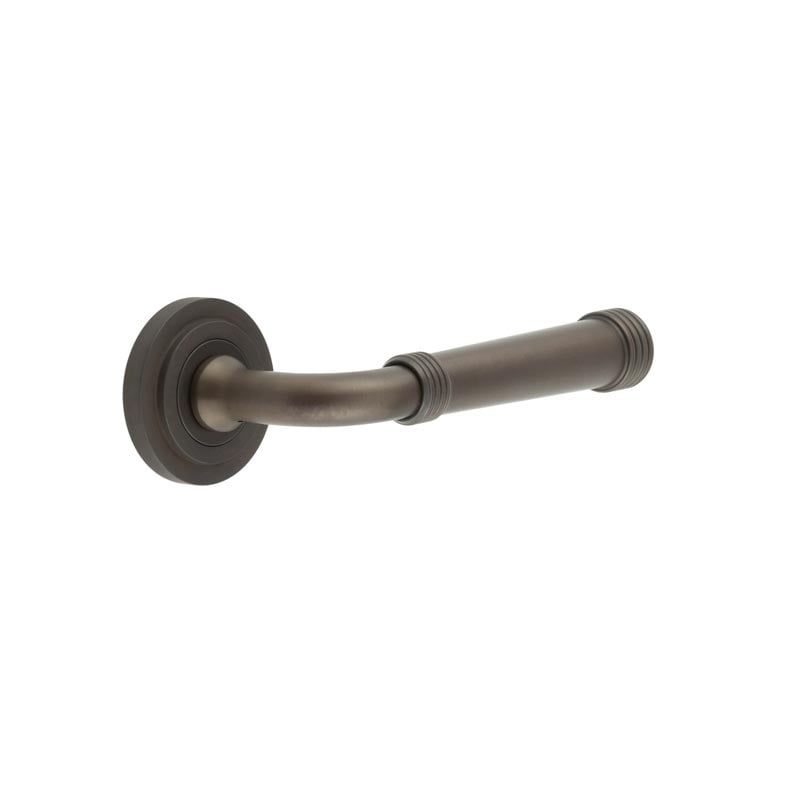 Burlington Highgate Door Handles On Stepped Rose by Burlington By Frelan