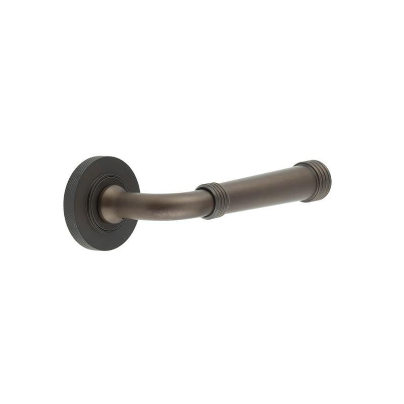 Burlington Highgate Door Handles On Knurled Rose by Burlington By Frelan
