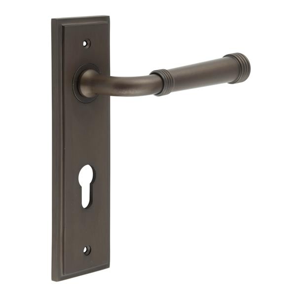 Burlington Highgate Door Handle Din Euro Backplate by Burlington By Frelan