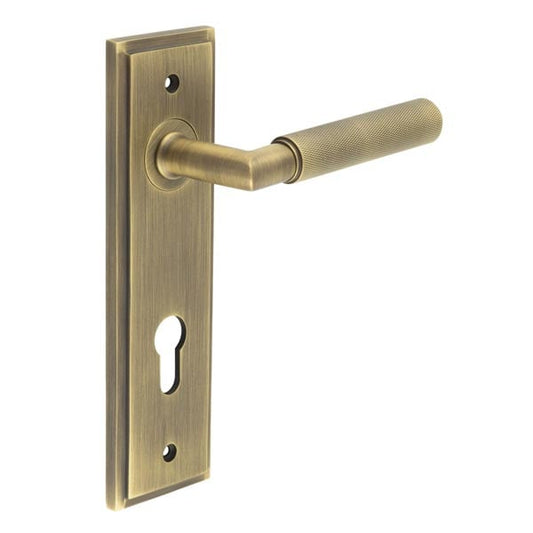 Burlington Piccadilly Door Handles Din Euro Backplate by Burlington By Frelan