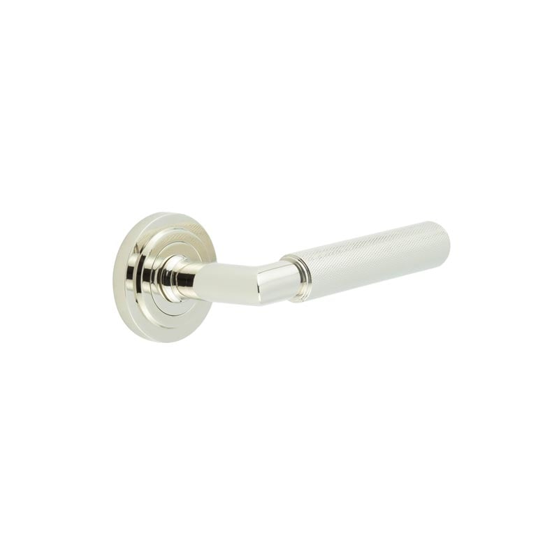 Burlington Piccadilly Door Handles On Stepped Rose by Burlington By Frelan