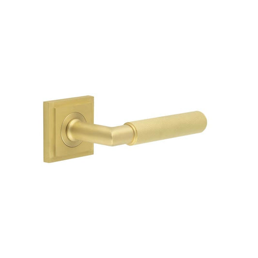 Burlington Piccadilly Door Handles On Square Stepped Rose by Burlington By Frelan