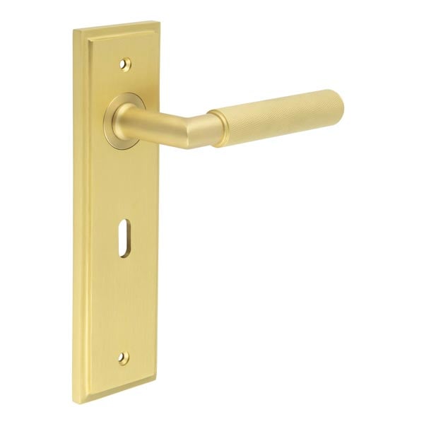 Burlington Piccadilly Door Handles Lock Backplate by Burlington By Frelan