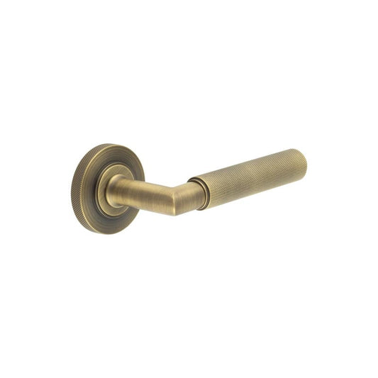 Burlington Piccadilly Door Handles On Knurled Rose by Burlington By Frelan