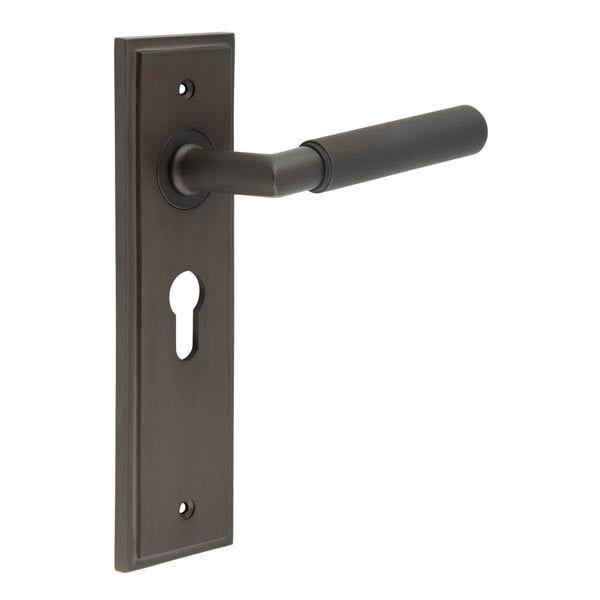Burlington Piccadilly Door Handle Euro Backplate by Burlington By Frelan
