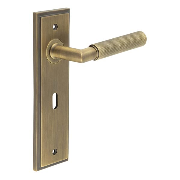 Burlington Piccadilly Door Handles Lock Backplate by Burlington By Frelan
