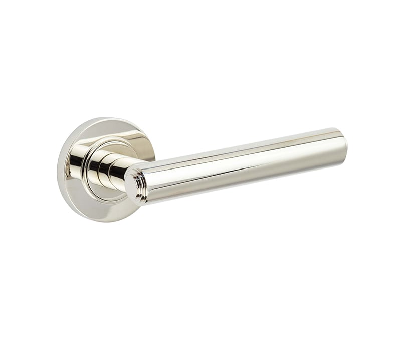 Burlington Richmond Door Handles On Plain Rose by Burlington By Frelan
