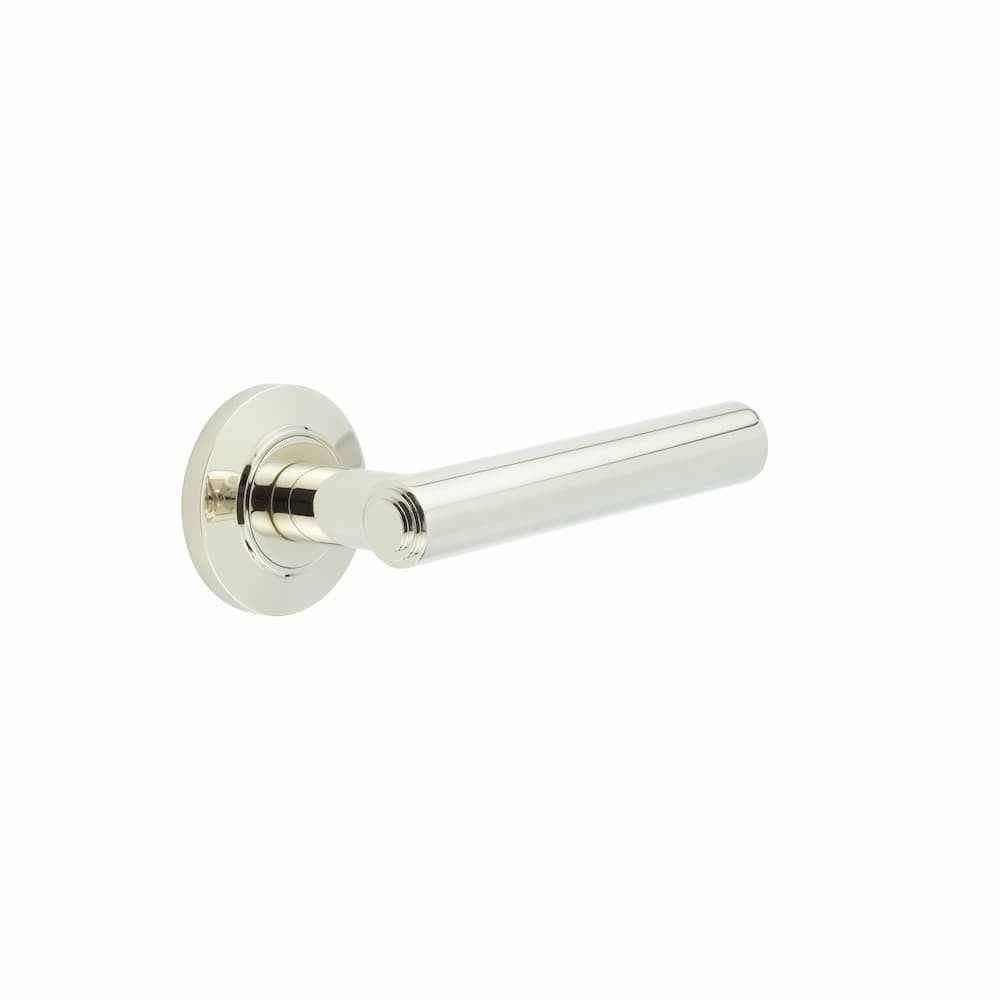Burlington Richmond Door Handles On Chamfered Rose by Burlington By Frelan