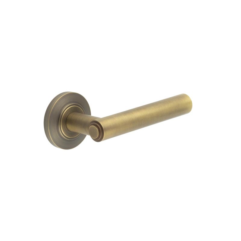 Burlington Richmond Door Handles On Chamfered Rose by Burlington By Frelan