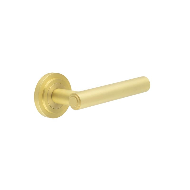 Burlington Richmond Door Handles On Stepped Rose by Burlington By Frelan