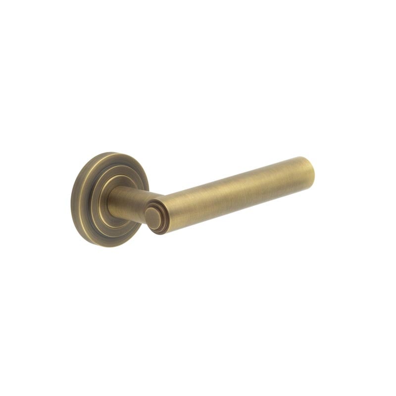 Burlington Richmond Door Handles On Stepped Rose by Burlington By Frelan