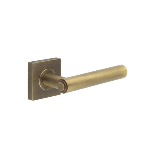Burlington Richmond Door Handles On Square Plain Rose by Burlington By Frelan
