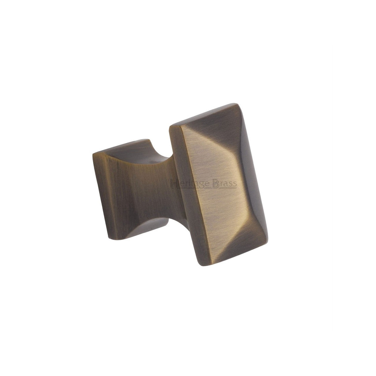 Pyramid Cabinet Knob by M Marcus - Heritage Brass