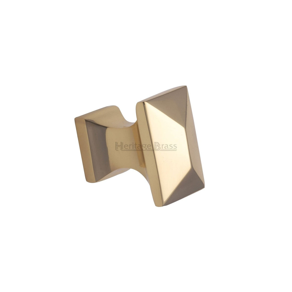 Pyramid Cabinet Knob by M Marcus - Heritage Brass