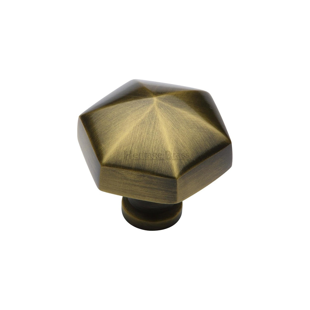 Classic Hexagon Cabinet Knob by M Marcus - Heritage Brass