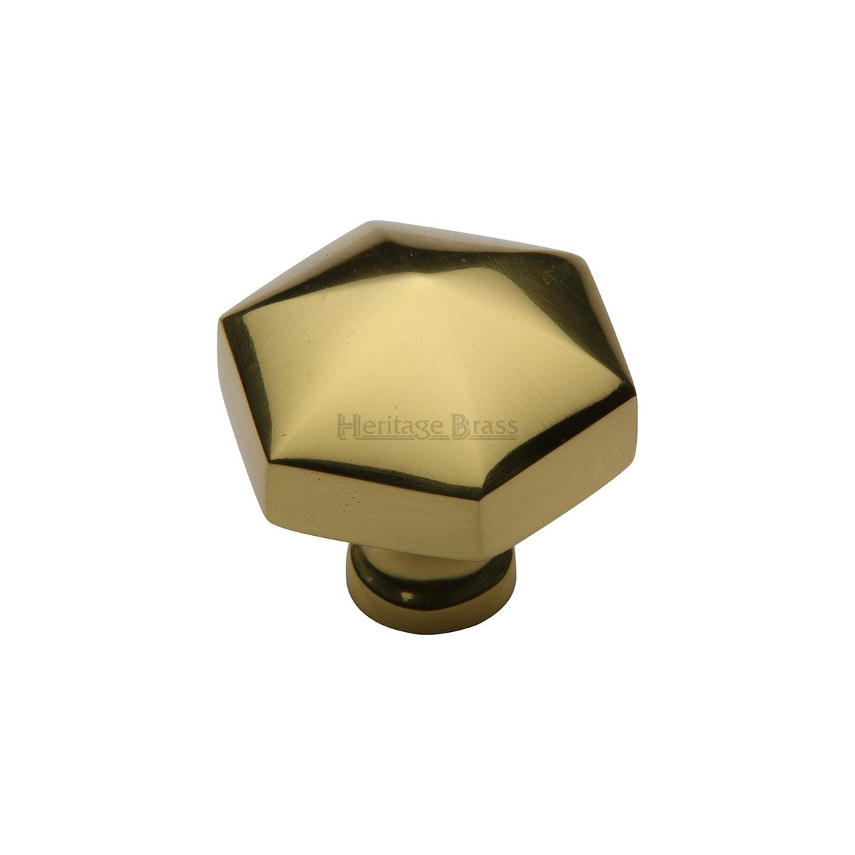 Classic Hexagon Cabinet Knob by M Marcus - Heritage Brass
