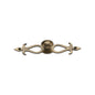 Oval Cabinet Knob with Backplate by M Marcus - Heritage Brass