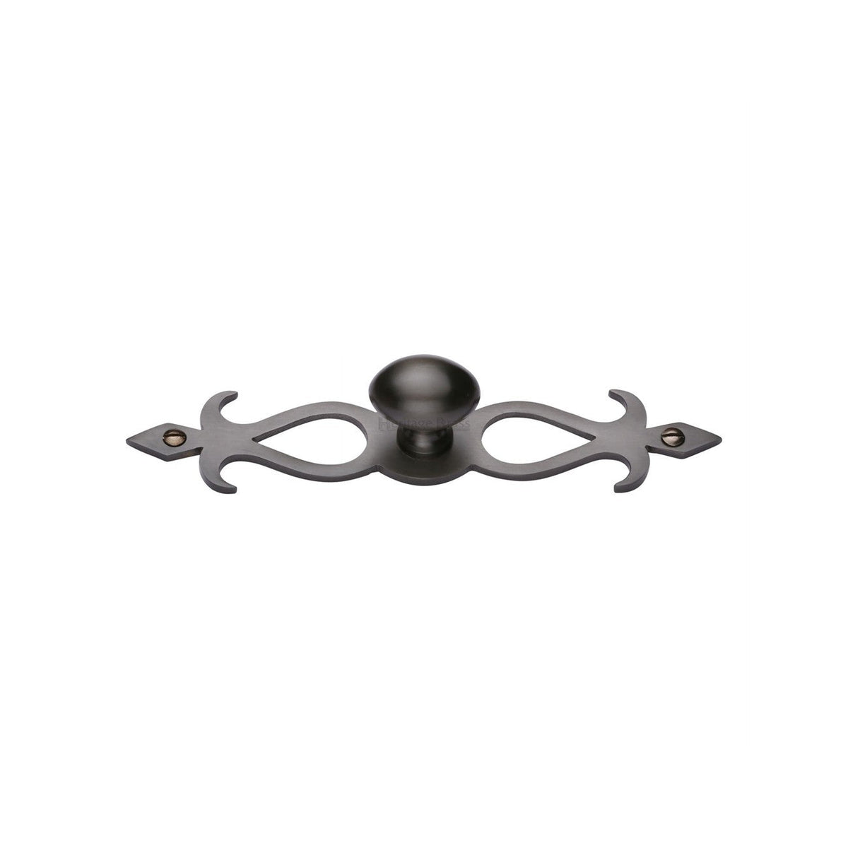 Oval Cabinet Knob with Backplate by M Marcus - Heritage Brass