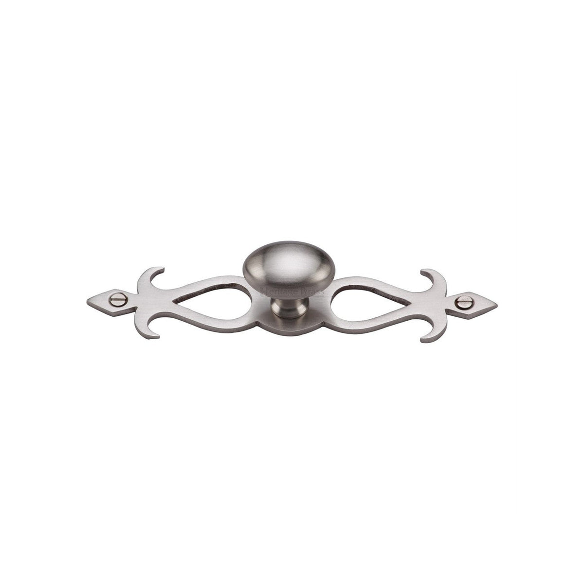 Oval Cabinet Knob with Backplate by M Marcus - Heritage Brass