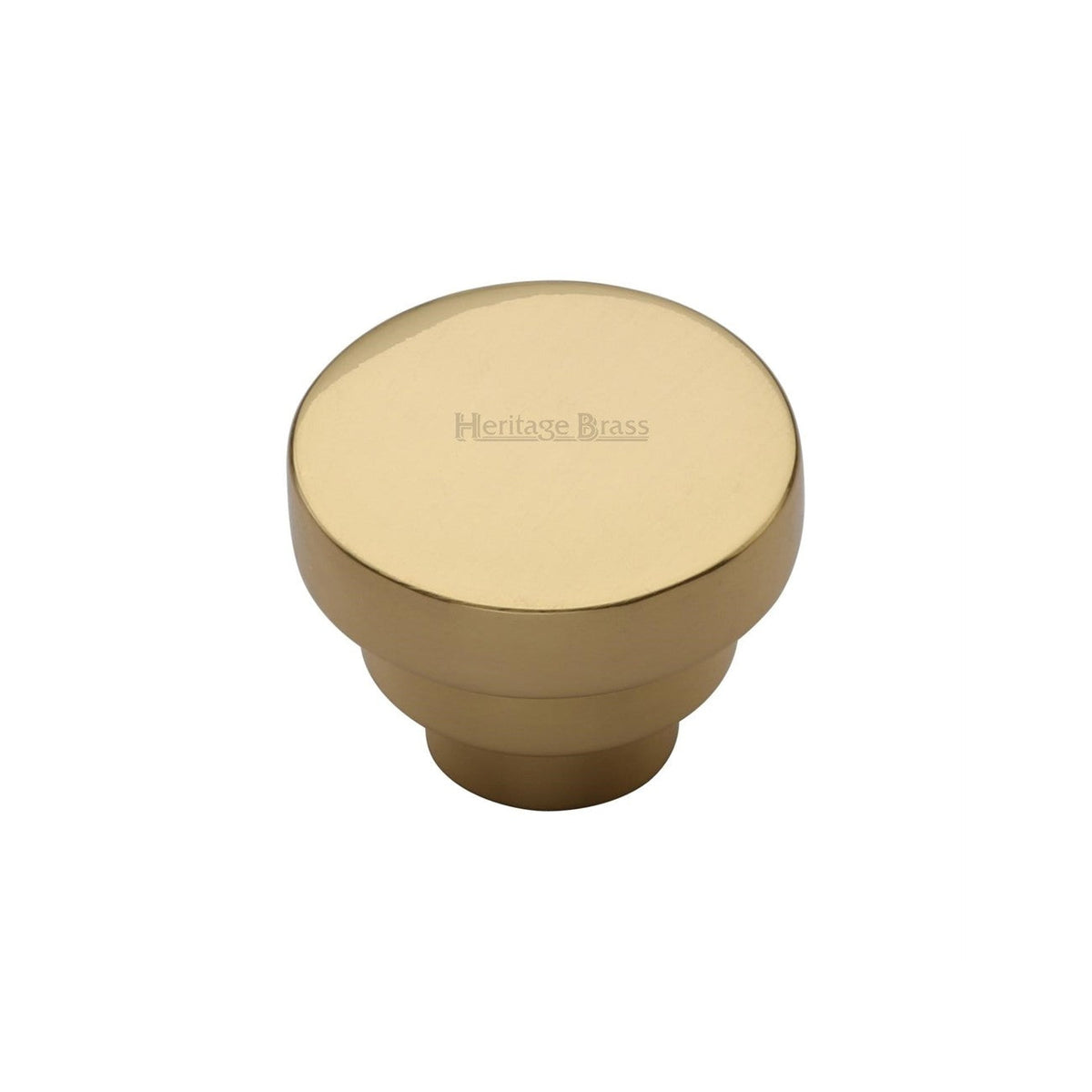 Round Stepped Cabinet Knob by M Marcus - Heritage Brass