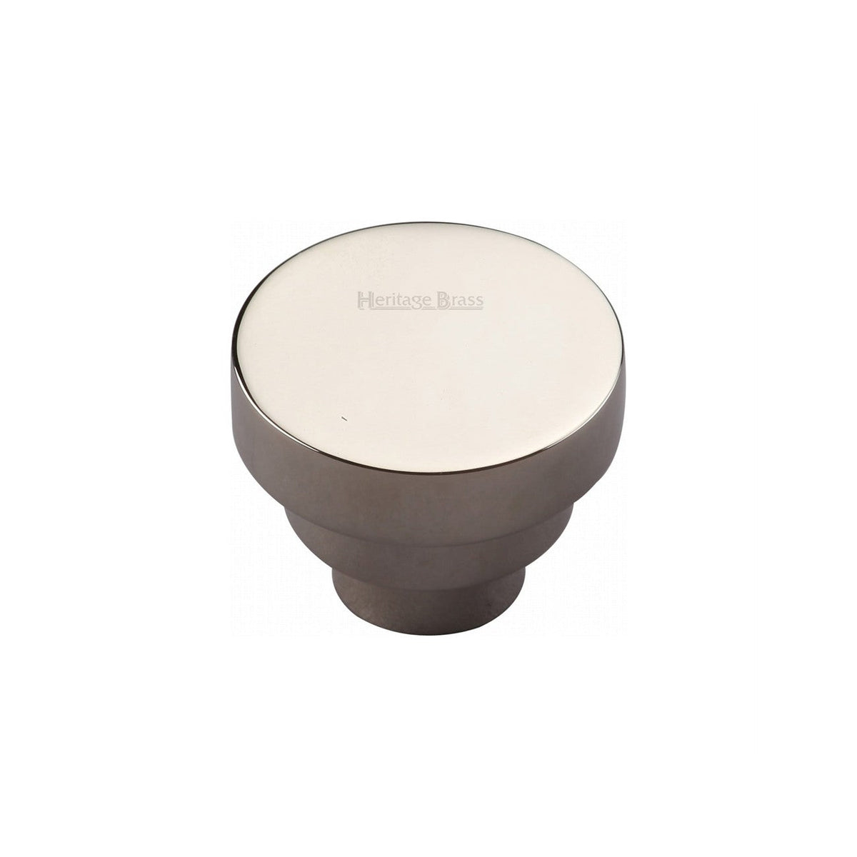 Round Stepped Cabinet Knob by M Marcus - Heritage Brass