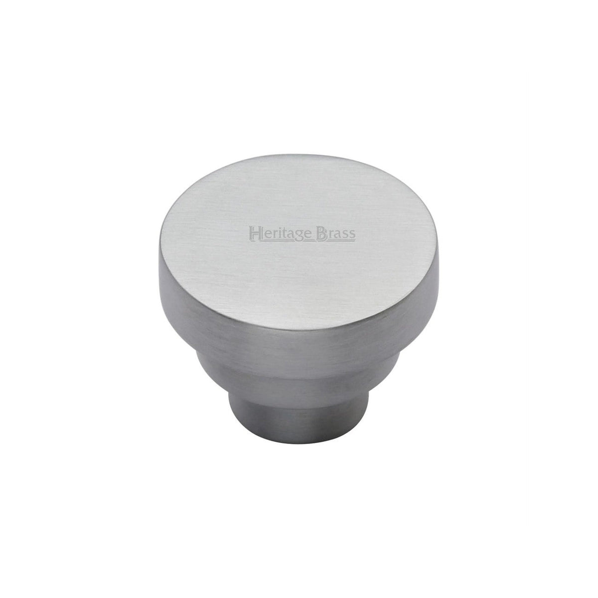 Round Stepped Cabinet Knob by M Marcus - Heritage Brass