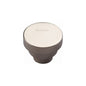 Round Stepped Cabinet Knob by M Marcus - Heritage Brass