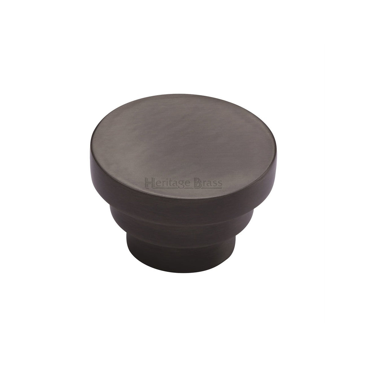 Round Stepped Cabinet Knob by M Marcus - Heritage Brass
