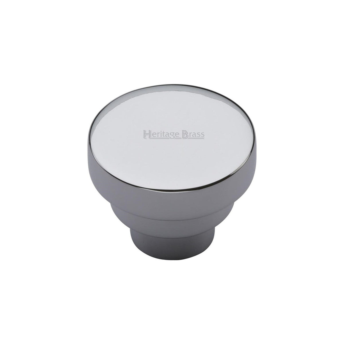 Round Stepped Cabinet Knob by M Marcus - Heritage Brass