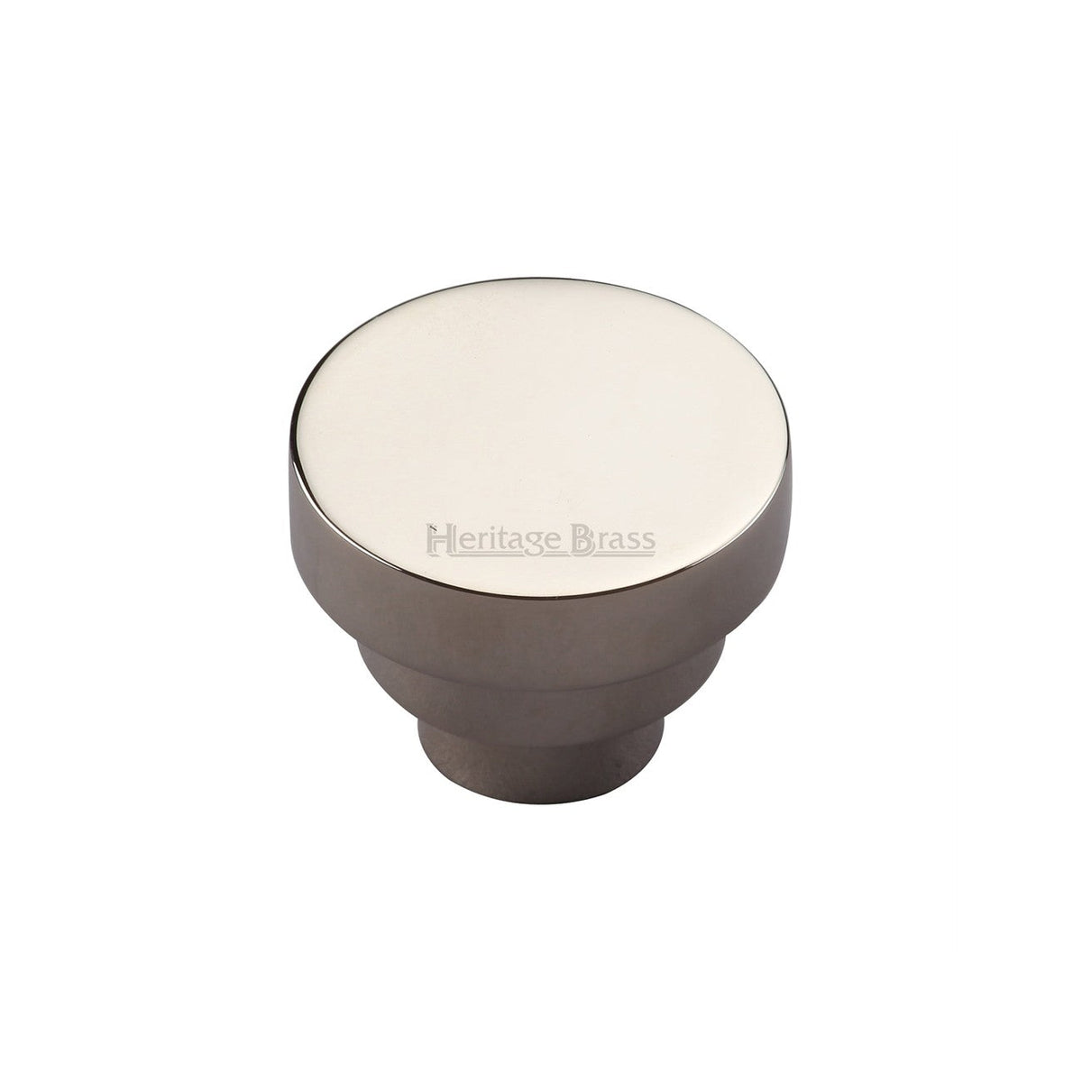 Round Stepped Cabinet Knob by M Marcus - Heritage Brass