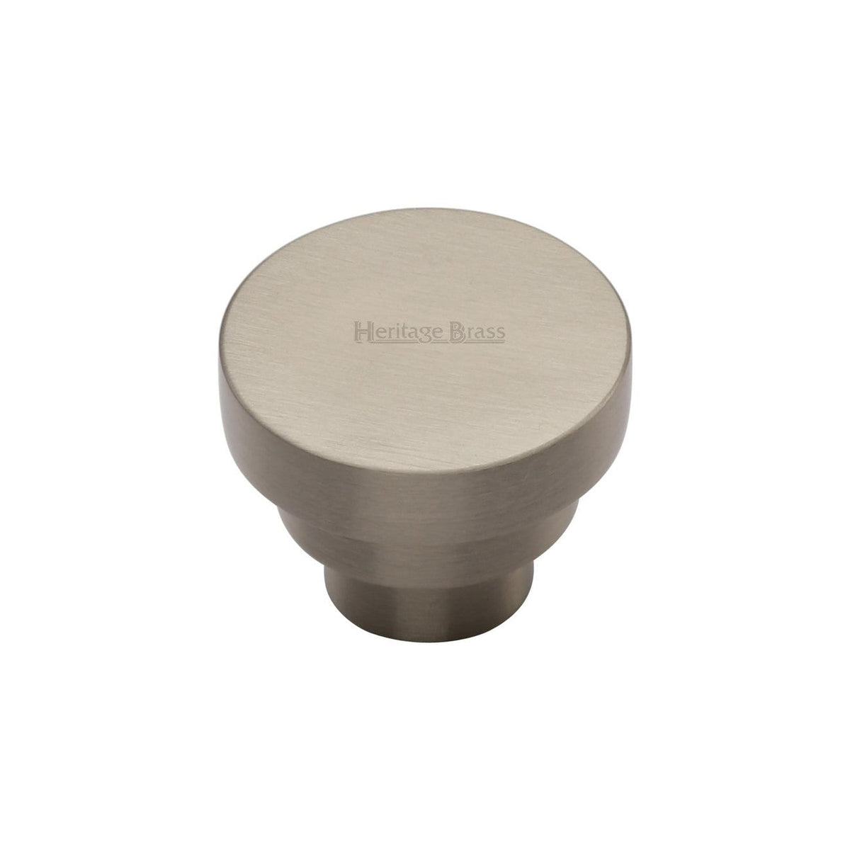 Round Stepped Cabinet Knob by M Marcus - Heritage Brass