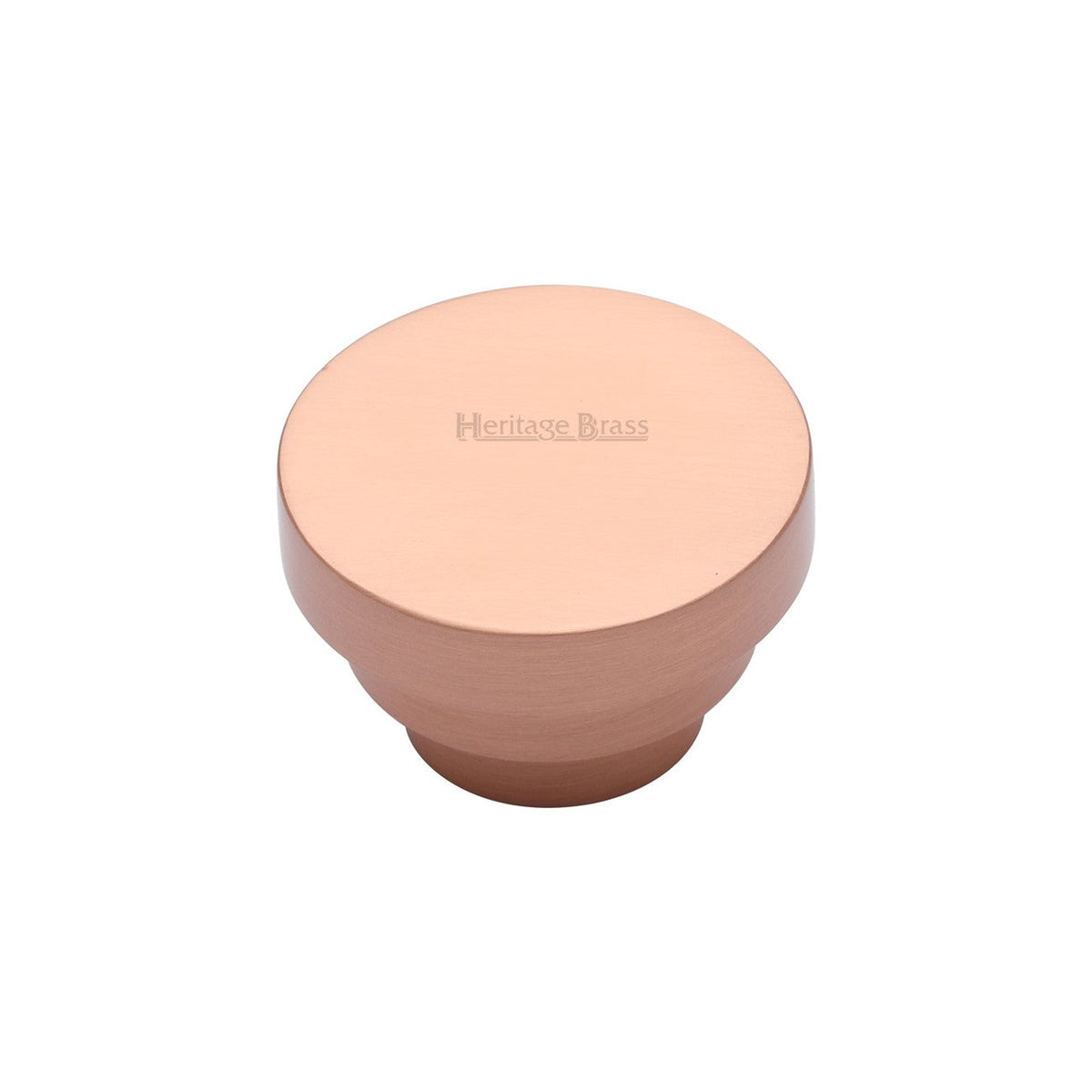 Round Stepped Cabinet Knob by M Marcus - Heritage Brass